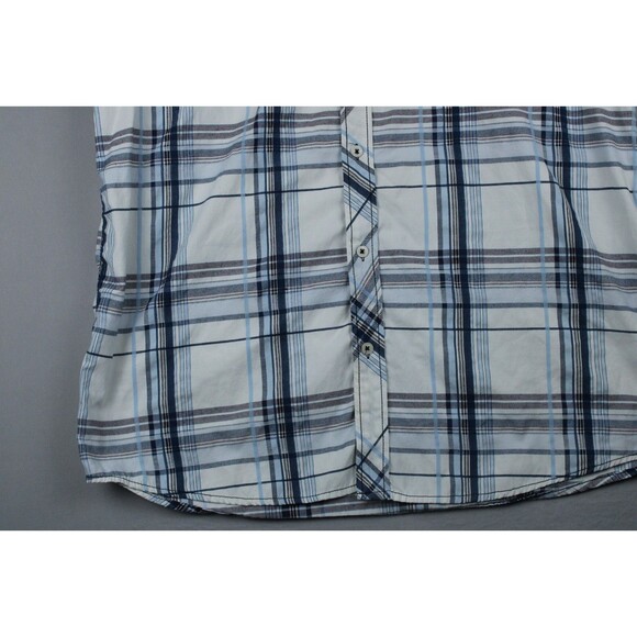 Kaalu Polo Shirt Plaid Multicolor Short Sleeve Button Streetwear Mens Large - Picture 6 of 10